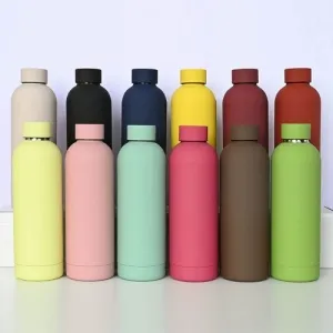 Wholesale Outdoor Frosted Portable Popular 500ml Insulated Stainless Steel Sports Water Bottle EL-TM55